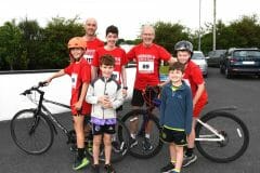 The Naughtons from Manusflynn: Éanna, Fergal (former Castlehackett N.S. Principal), Donnacha, Cathal, Malachy, Niall and Eoghan at the Castlehackett 8k.