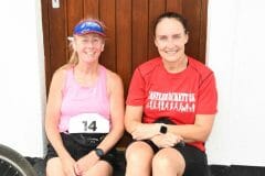 Martina McDonagh, Cloghanover and Niamh O'Connell, Headford at the Castlehackett 8k.